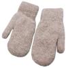 Chickle Adult Kids Winter Warm Thick Knitted Mitten Cashmere Mitten Camel Large