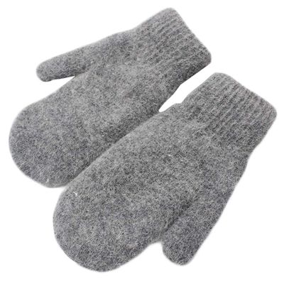 Chickle Adult Kids Winter Warm Thick Knitted Mitten Cashmere Mitten Dark Small