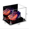 Better Display Cases Acrylic Shoe Pair Display Case for Soccer Cleats Football Cleats with Mirror, White Risers and Black Base (A026/V12) view 2