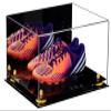 Better Display Cases Acrylic Shoe Pair Display Case for Soccer Cleats Football Cleats with Mirror, Yellow Risers and Black Base (A026/V12) view 1