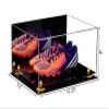 Better Display Cases Acrylic Shoe Pair Display Case for Soccer Cleats Football Cleats with Mirror, Yellow Risers and Black Base (A026/V12) view 2