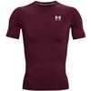 Under Armour Men's Armour HeatGear Compression Short-Sleeve T-Shirt , Maroon (609)/White, Large view 1