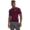Under Armour Men's Armour HeatGear Compression Short-Sleeve T-Shirt , Maroon (609)/White, Large view 2