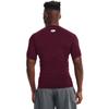 Under Armour Men's Armour HeatGear Compression Short-Sleeve T-Shirt , Maroon (609)/White, Large view 3