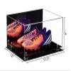Better Display Cases Acrylic Shoe Pair Display Case for Soccer Cleats Football Cleats with Mirror, Silver Risers and Black Base (A026/V12) view 2