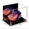 Better Display Cases Acrylic Shoe Pair Display Case for Soccer Cleats Football Cleats with Mirror, Pink Risers and Black Base (A026/V12) view 2