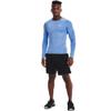 Under Armour Men's Armour HeatGear Compression Long-Sleeve T-Shirt , Carolina Blue (475)/White, Medium view 3