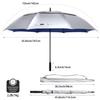 G4Free 72 Inch Huge Golf Umbrella UV Protection Auto Open Windproof Umbrella Oversized Extra Large Vented Double Canopy for Family (Silver/Blue) view 3