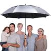 G4Free 72 Inch Huge Golf Umbrella UV Protection Auto Open Windproof Umbrella Oversized Extra Large Vented Double Canopy for Family (Silver/Black) view 2