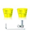VNAKER PU Rubber Roller Skate Toe Stoppers 1 Pair with Screws (Yellow) view 1