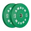 AMGYM Color Olympic Bumper Plate, Weights Plates, Bumper Weight Plate, Steel Insert, Strength Training(25lb Pair) view 1