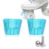 VNAKER PU Rubber Roller Skate Toe Stoppers 1 Pair with Screws (Blue view 2