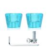 VNAKER PU Rubber Roller Skate Toe Stoppers 1 Pair with Screws (Blue view 3