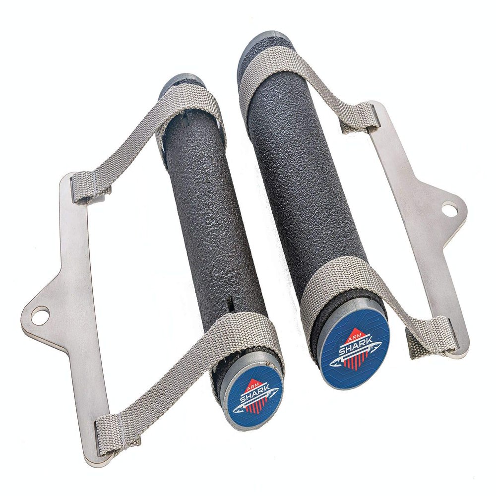 Arm Shark Wrist Wrench Exercise Arm Wrestling 2 Handle Set (2 & 2.5 Inch) Wrist Forearm Grip Finger Training - Fat Grips- Workout