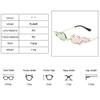 AMOYER Fire Flame Sunglasses Flame Rimless Sunglasses Unisex Rimless Wave Glasses Eyewear for Party view 3