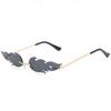 AMOYER Fire Flame Sunglasses Flame Rimless Sunglasses Unisex Rimless Wave Glasses Eyewear for Party view 1