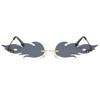 AMOYER Fire Flame Sunglasses Flame Rimless Sunglasses Unisex Rimless Wave Glasses Eyewear for Party view 4