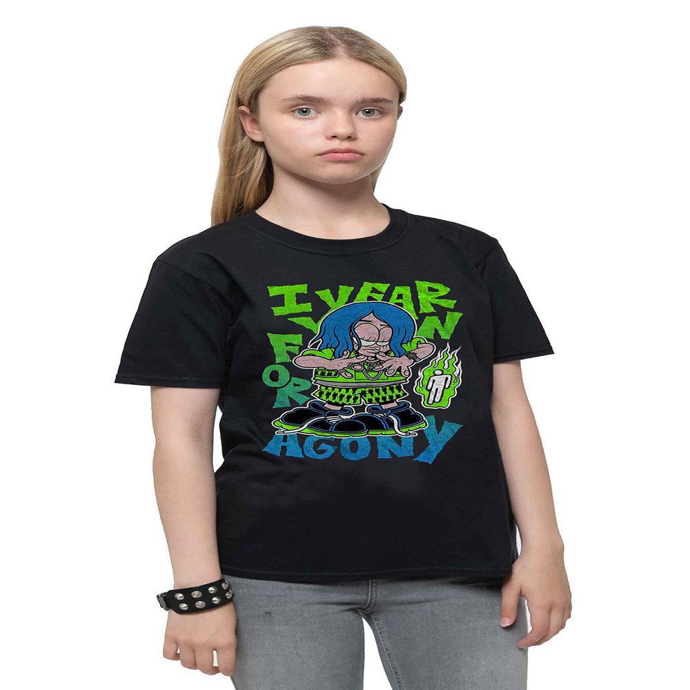 Billie Eilish Little Boys' Agony Childrens T-Shirt 6 Black