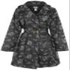 Capelli New York Ladies Mid Length Trench Rain Jacket with Removable Hood Floral Paisley Black Combo XL view 1