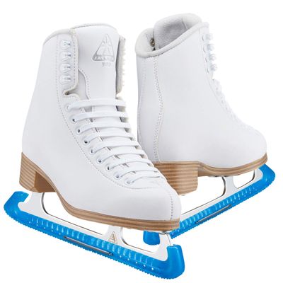 Jackson Classic 500 Womens/Girls Figure Ice Skates, Medium Width, Womens Size 8 with Top Notch Skate Guard