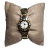 N'icePackaging - 3 Qty - 5" x 5" Seal-Grey Linen Watch/Bangle/Bracelet Pillow Display w/Display Slot for Stands, Brackets or Free-Standing use  for Sales/Merchandise/Crafts/Storage view 2