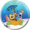 On The Ball Bowling Spongebob Group on Sand Undrilled Bowling Ball view 2
