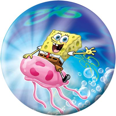 On The Ball Bowling Spongebob Jellyfish USBC Approved Undrilled Bowling Ball