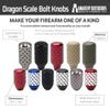 AnarchyOutdoors Dragon Scale Bolt Knob  Textured Grip for Precision Bolt-Action Rifles, Red Short (1.50") view 2