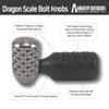 AnarchyOutdoors Dragon Scale Bolt Knob  Textured Grip for Precision Bolt-Action Rifles, Red Short (1.50") view 3