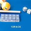 GSE Games & Sports Expert 12-Pack Billiard/Pool Cue Chalks, Billiard Pool Table Accessories for Home/Tournament Use (Gray) view 3