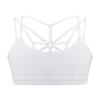Kaerm Big Girls Solid Sports Bra Crisscross Straps Back Crop Tops Athletic Gymnastics Dance Training Tanks Ivory 3-4Years view 1