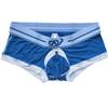 JEEYJOO Men's Sexy Buckled Pouch Boxer Briefs Low Rise Hipster Underwear Sleepwear Blue Small view 4