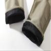 Camii Mia Women's Winter Warm Outdoor Slim Windproof Waterproof Ski Snow Fleece Hiking Pants (34W x 30L, Khaki) view 4