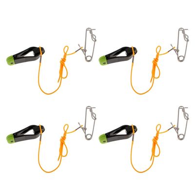 Acxico 4Pcs Power Grip Plus Downrigger Line Release Stacker Clips with 42cm Leader