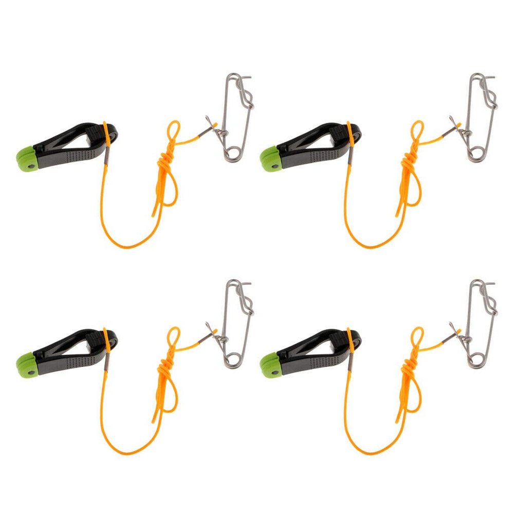 Acxico 4Pcs Power Grip Plus Downrigger Line Release Stacker Clips with 42cm Leader