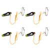 Acxico 4Pcs Power Grip Plus Downrigger Line Release Stacker Clips with 42cm Leader view 1