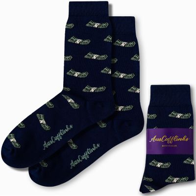 AUSCUFFLINKS Money Socks For Him | Wall St Fun Socks Gift for Her | Cash Happy Gift Socks Quirky Novelty Present for Dad | Socks for Mum (MONEY)