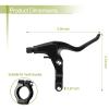 Boao 2 Pieces Mountain Bike Brake Aluminum Alloy Brake Handles with 3 Finger Design 2.2 cm Diameter and Bike Brake Cables Wires for Most Bicycles, Road Bikes view 3