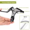 Boao 2 Pieces Mountain Bike Brake Aluminum Alloy Brake Handles with 3 Finger Design 2.2 cm Diameter and Bike Brake Cables Wires for Most Bicycles, Road Bikes view 4