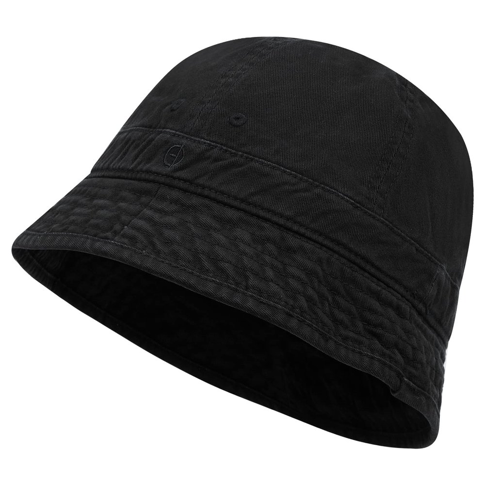 Croogo Floppy Bucket Hat Travel Beach Summer Cap Solid Color Packable Fishing Hat UV Protection Safari Sun Hat,Black-GD69