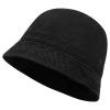 Croogo Floppy Bucket Hat Travel Beach Summer Cap Solid Color Packable Fishing Hat UV Protection Safari Sun Hat,Black-GD69 view 1