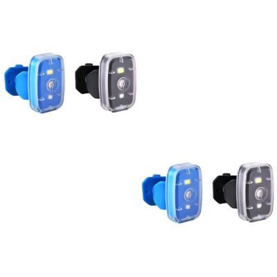 BESPORTBLE 4pcs USB Rechargeable Night Running Strobe Lights for Outdoor Activities Lightweight Clip Design for Hiking Camping and Biking Water-Resistant Portable