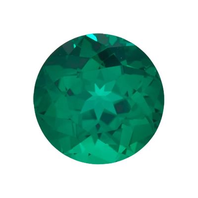 0.04-0.06 Cts of 2.50x2.50 mm AAA Round Lab Created Emerald (1 pc) Loose Gemstone