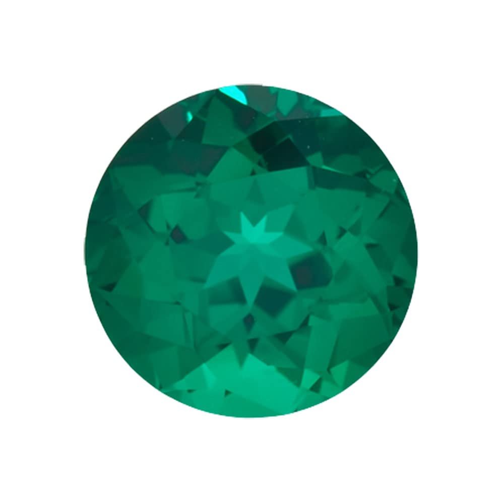 0.04-0.06 Cts of 2.50x2.50 mm AAA Round Lab Created Emerald (1 pc) Loose Gemstone
