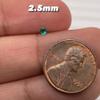 0.04-0.06 Cts of 2.50x2.50 mm AAA Round Lab Created Emerald (1 pc) Loose Gemstone view 2