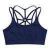 Kaerm Big Girls Solid Sports Bra Crisscross Straps Back Crop Tops Athletic Gymnastics Dance Training Tanks Navy_Blue 3-4Years view 3
