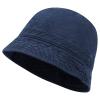 Croogo Retro Rollable Bucket Hats Safari Boonie Hat Solid Color Packable Fishing Hat UV Protection Sun Hat,Blue-GD69 view 1