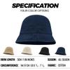 Croogo Retro Rollable Bucket Hats Safari Boonie Hat Solid Color Packable Fishing Hat UV Protection Sun Hat,Blue-GD69 view 4