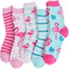 Anlisim Fuzzy Socks for Women, Soft Comfy Cozy Fluffy Thick Winter Warm Fleece Slipper Socks (5-9, Flamingo A) view 1