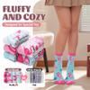 Anlisim Fuzzy Socks for Women, Soft Comfy Cozy Fluffy Thick Winter Warm Fleece Slipper Socks (5-9, Flamingo A) view 3